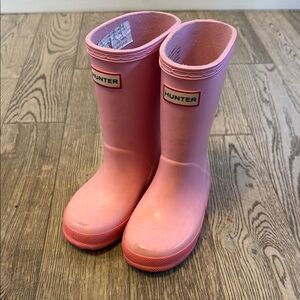Hunter Kids Pink Rain Boots